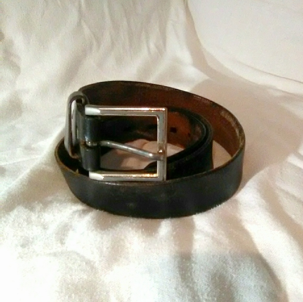 Vintage brown leather belt men's 36